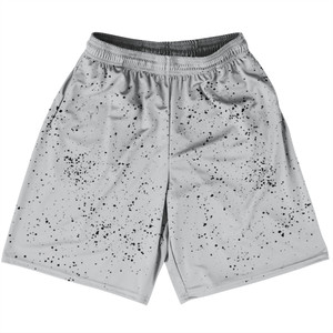 Super Fly Pattern Black and Grey Medium Basketball Practice Shorts Made In USA - Black and Grey Medium Super Fly Pattern Black and Grey Medium Basketball Practice Shorts Made In USA - Black and Grey Medium