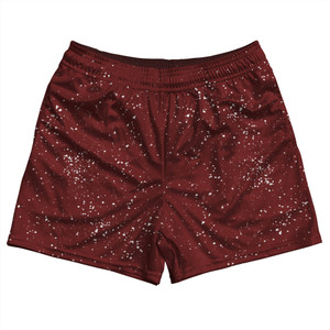 Super Fly Pattern Red Maroon and White Rugby Shorts Made In USA - Red Maroon and White Super Fly Pattern Red Maroon and White Rugby Shorts Made In USA - Red Maroon and White