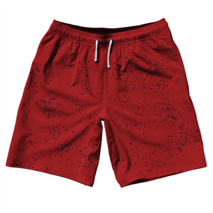 Super Fly Pattern Blue Navy and Red Dark 10" Swim Shorts Made in USA - Blue Navy and Red Dark Super Fly Pattern Blue Navy and Red Dark 10" Swim Shorts Made in USA - Blue Navy and Red Dark