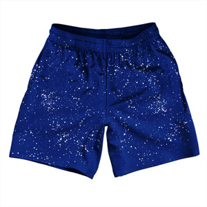 Super Fly Pattern Blue Royal and White Athletic Running Fitness Exercise Shorts 7" Inseam Shorts Made In USA - Blue Royal and White Super Fly Pattern Blue Royal and White Athletic Running Fitness Exercise Shorts 7" Inseam Shorts Made In USA - Blue Royal and White