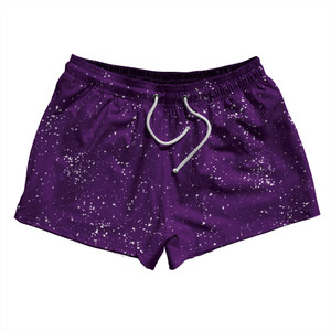 Super Fly Pattern Purple Medium and White 2.5" Swim Shorts Made in USA - Purple Medium and White Super Fly Pattern Purple Medium and White 2.5" Swim Shorts Made in USA - Purple Medium and White
