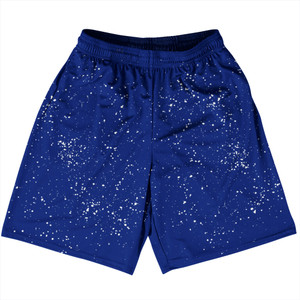 Super Fly Pattern Blue Royal and White Basketball Practice Shorts Made In USA - Blue Royal and White Super Fly Pattern Blue Royal and White Basketball Practice Shorts Made In USA - Blue Royal and White