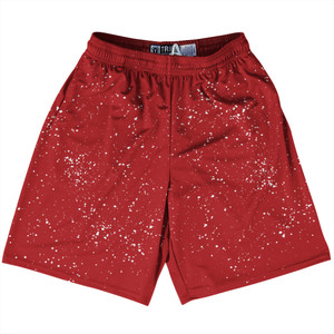 Super Fly Pattern Red Dark and White Lacrosse Shorts Made In USA - Red Dark and White Super Fly Pattern Red Dark and White Lacrosse Shorts Made In USA - Red Dark and White