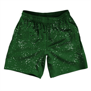 Super Fly Pattern Green Hunter and White Athletic Running Fitness Exercise Shorts 7" Inseam Shorts Made In USA - Green Hunter and White Super Fly Pattern Green Hunter and White Athletic Running Fitness Exercise Shorts 7" Inseam Shorts Made In USA - Green Hunter and White