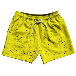 Super Fly Pattern Blue Navy and Yellow Bright 5" Swim Shorts Made in USA - Blue Navy and Yellow Bright Super Fly Pattern Blue Navy and Yellow Bright 5" Swim Shorts Made in USA - Blue Navy and Yellow Bright