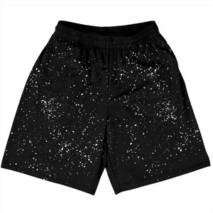 Super Fly Pattern Black and White Basketball Practice Shorts Made In USA - Black and White Super Fly Pattern Black and White Basketball Practice Shorts Made In USA - Black and White