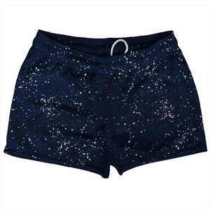 Super Fly Pattern Blue Navy and White Shorty Short Gym Shorts 2.5" Inseam Made In USA - Blue Navy and White Super Fly Pattern Blue Navy and White Shorty Short Gym Shorts 2.5" Inseam Made In USA - Blue Navy and White