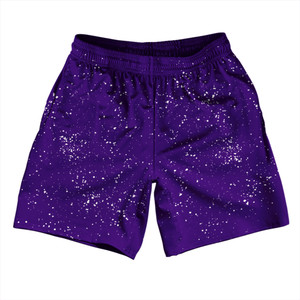 Super Fly Pattern Purple Lakers and White Athletic Running Fitness Exercise Shorts 7" Inseam Shorts Made In USA - Purple Lakers and White Super Fly Pattern Purple Lakers and White Athletic Running Fitness Exercise Shorts 7" Inseam Shorts Made In USA - Purple Lakers and White