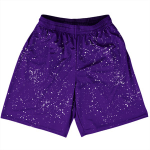 Super Fly Pattern Purple Lakers and White Basketball Practice Shorts Made In USA - Purple Lakers and White Super Fly Pattern Purple Lakers and White Basketball Practice Shorts Made In USA - Purple Lakers and White