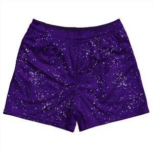 Super Fly Pattern Purple Lakers and White Rugby Shorts Made In USA - Purple Lakers and White Super Fly Pattern Purple Lakers and White Rugby Shorts Made In USA - Purple Lakers and White