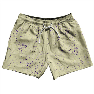 Super Fly Pattern Purple Medium and Vegas Gold 5" Swim Shorts Made in USA - Purple Medium and Vegas Gold Super Fly Pattern Purple Medium and Vegas Gold 5" Swim Shorts Made in USA - Purple Medium and Vegas Gold