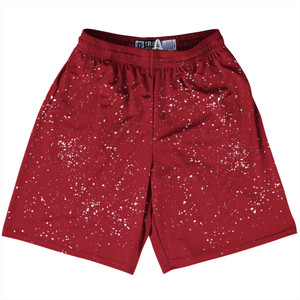 Super Fly Pattern Red Cardinal and White Lacrosse Shorts Made In USA - Red Cardinal and White Super Fly Pattern Red Cardinal and White Lacrosse Shorts Made In USA - Red Cardinal and White
