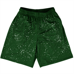 Super Fly Pattern Green Forest and White Basketball Practice Shorts Made In USA - Green Forest and White Super Fly Pattern Green Forest and White Basketball Practice Shorts Made In USA - Green Forest and White