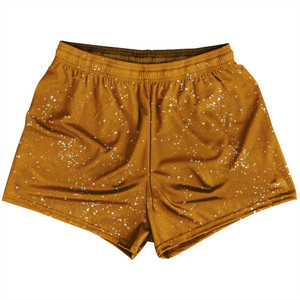 Super Fly Pattern Orange Burnt and White Womens & Girls Sport Shorts End Made In USA - Orange Burnt and White Super Fly Pattern Orange Burnt and White Womens & Girls Sport Shorts End Made In USA - Orange Burnt and White