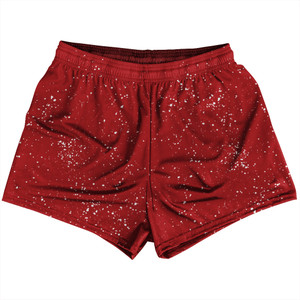Super Fly Pattern Red Dark and White Womens & Girls Sport Shorts End Made In USA - Red Dark and White Super Fly Pattern Red Dark and White Womens & Girls Sport Shorts End Made In USA - Red Dark and White