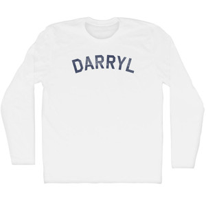 Darryl Adult Cotton Long Sleeve T-shirt - White