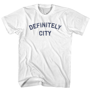 Definitely City Womens Cotton Junior Cut T-Shirt - White