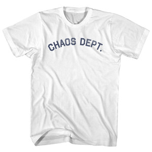 Chaos Dept Adult Cotton T-shirt - White