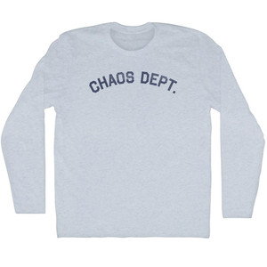 Chaos Dept Adult Tri-Blend Long Sleeve T-shirt - Athletic White