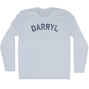 Darryl Adult Tri-Blend Long Sleeve T-shirt - Athletic White