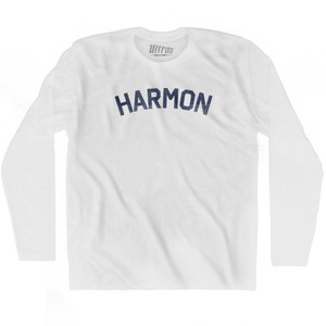HARMON Adult Cotton Long Sleeve T-shirt - White