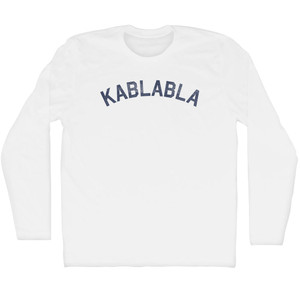 Kablabla Adult Cotton Long Sleeve T-shirt - White