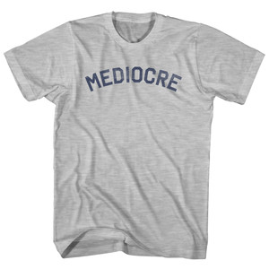 Mediocre Womens Cotton Junior Cut T-Shirt - Grey Heather