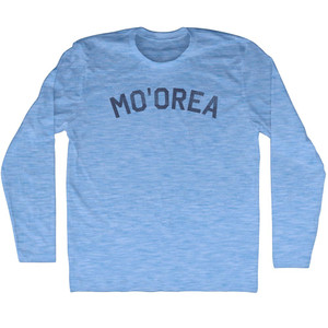Mo'Orea Adult Tri-Blend Long Sleeve T-shirt - Athletic Blue