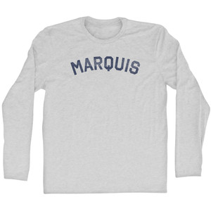 Marquis Adult Cotton Long Sleeve T-shirt - Grey Heather