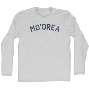 Mo'Orea Adult Cotton Long Sleeve T-shirt - Grey Heather