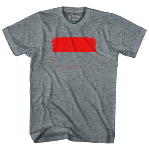 Indonesia Country Flag Womens Tri-Blend Junior Cut T-Shirt - Athletic Grey