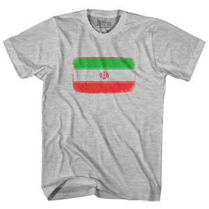 Iran Country Flag Womens Cotton Junior Cut T-Shirt - Grey Heather