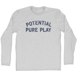 Potential Pure Play Adult Cotton Long Sleeve T-shirt - Grey Heather