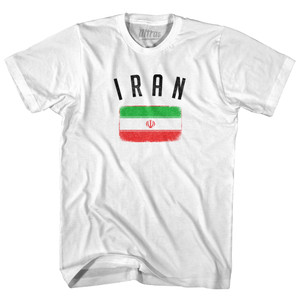 Iran Country Flag Heritage Womens Cotton Junior Cut T-Shirt - White