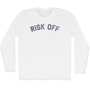 Risk Off Adult Cotton Long Sleeve T-shirt - White