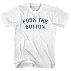 Push The Button Womens Cotton Junior Cut T-Shirt - White