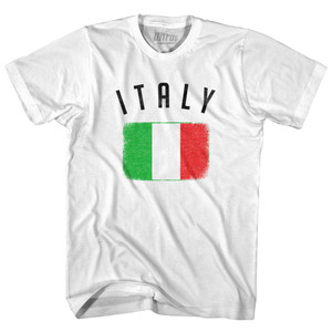 Italy Country Flag Heritage Womens Cotton Junior Cut T-Shirt - White Italy Country Flag Heritage Womens Cotton Junior Cut T-Shirt - White