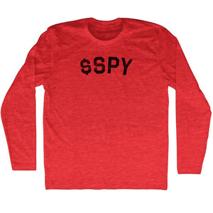 $Spy Adult Tri-Blend Long Sleeve T-shirt - Athletic Red