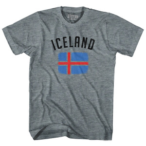Iceland Country Flag Heritage Womens Tri-Blend Junior Cut T-Shirt - Athletic Grey Iceland Country Flag Heritage Womens Tri-Blend Junior Cut T-Shirt - Athletic Grey