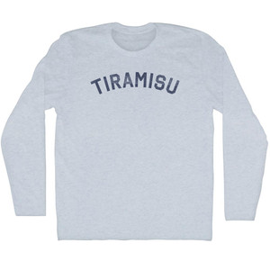 Tiramisu Adult Tri-Blend Long Sleeve T-shirt - Athletic White