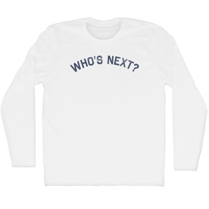 Who's Next Adult Cotton Long Sleeve T-shirt - White