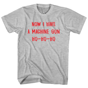 Now I Have A Machine Gun Ho-Ho-Ho Youth Cotton T-shirt - Grey Heather
