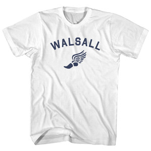 Walsall Running Track Winged Foot Adult Cotton T-shirt - White