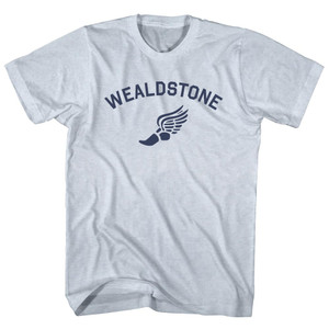 Wealdstone Running Track Winged Foot Adult Tri-Blend T-shirt - Athletic White