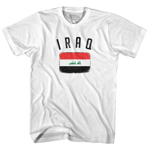 Iraq Country Flag Heritage Womens Cotton Junior Cut T-Shirt - White