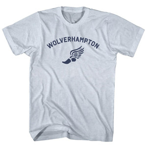 Wolverhampton Running Track Winged Foot Adult Tri-Blend T-shirt - Athletic White