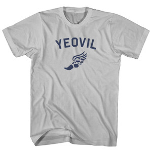Yeovil Running Track Winged Foot Adult Cotton T-shirt - Cool Grey