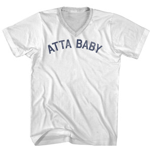 Atta Baby Adult Cotton V-neck T-shirt - White