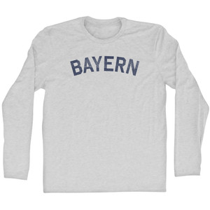 Bayern Adult Cotton Long Sleeve T-shirt - Grey Heather