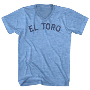 El Toro Adult Tri-Blend V-neck T-shirt - Athletic Blue